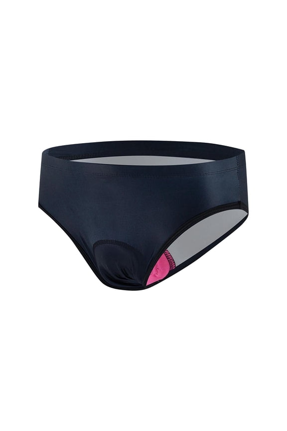 Women's Bicycle Riding Silicone Pad Wicking Breathable Underwear Hip Pants Dark Blue L