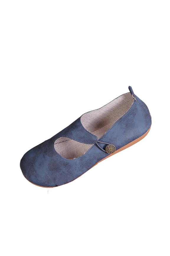 Women's Casual Versatile Woven Soft-Soled Plus-Size Shoes Fall And Winter Trendy Flat Loafers. Blue 7.5