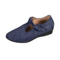 thumbnail image 1 of KEGIRLOM Women's Fashion And Casual Summer Solid-Color Pointed Toe Shallow Mouthed Button Up Wedge Heel Sandals Blue 6, 1 of 4