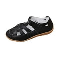 thumbnail image 1 of KEGIRLOM Women's Fashion Casual Spring And Summer Style Solid Color Versatile Wedge Heels Beach Sandals Black 9, 1 of 9