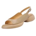 thumbnail image 1 of KEGIRLOM Women's Fashionable Casual Versatile Light And Comfortable Open-Toe Summer Trendy Thick-Heeled Thick-Soled Sandals Khaki 6, 1 of 6