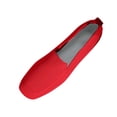 thumbnail image 1 of KEGIRLOM Women's Fashionable Casual Versatile Square Toe Flying Woven Spring And Summer Comfortable Flat Shoes Red 5.5, 1 of 7