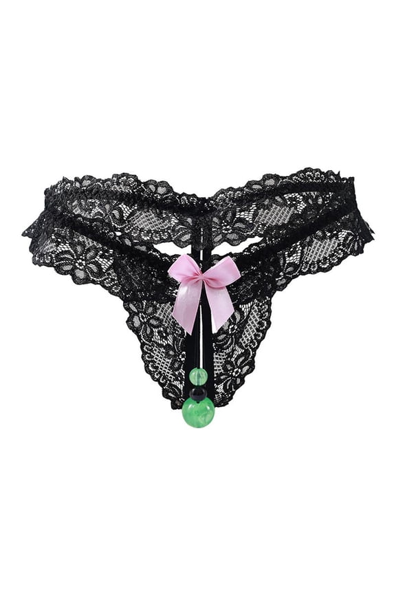 Women's Lace Abdomen Mid-rise Waist And Hip Lift Comfortable Body Breathable Underwear Briefs Black M