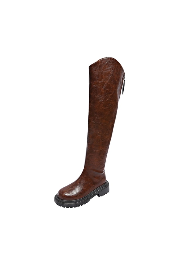 Women's Over-The-Knee Western Boots For All Leg Shapes Comfortable And Cool Fall And Winter Styles Brown 7