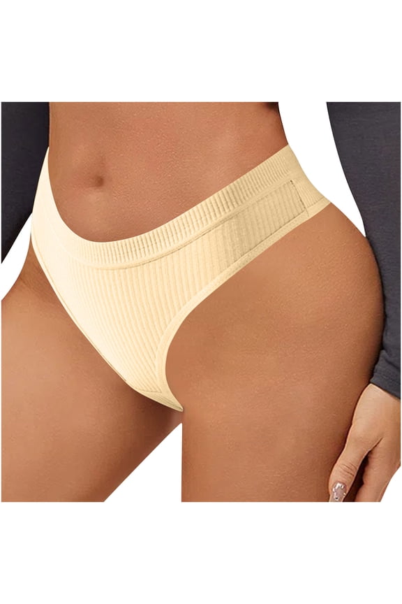 Women's Ribbed Low-rise Briefs Yellow S