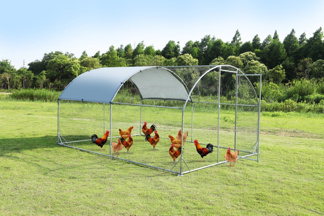 KEHOMY Large metal chicken coop upgrade three support steel wire