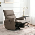 thumbnail image 1 of KEHOMY Rocking Recliner Chair,360 Degree Swivel Nursery Rocking Chair,Glider Chair,Modern Small Rocking Swivel Recliner Chair for Bedroom,Living Room Chair Home Theater Seat,Side Pocket, Brown, 1 of 18