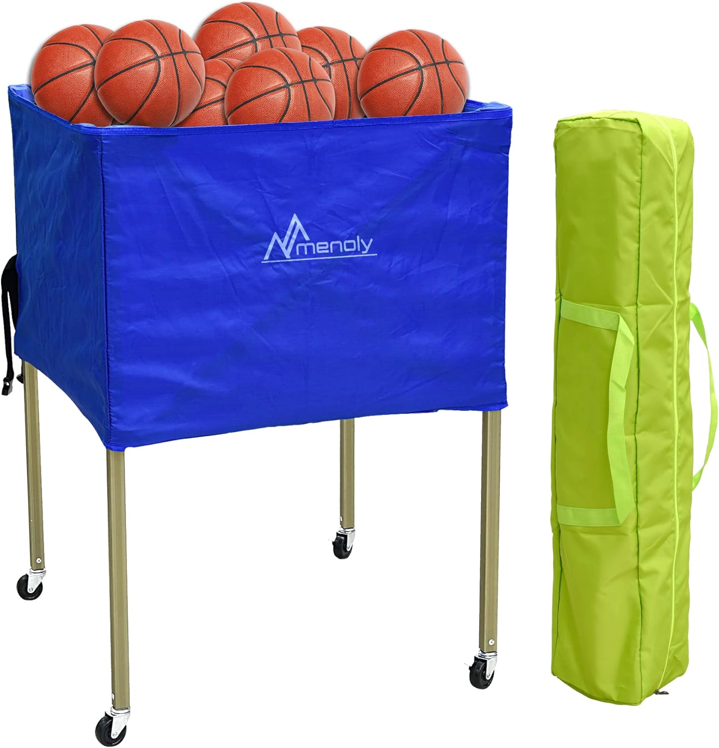 KEHOMY Rolling Basketball Racks for Balls with Wheels, Outdoor Toy