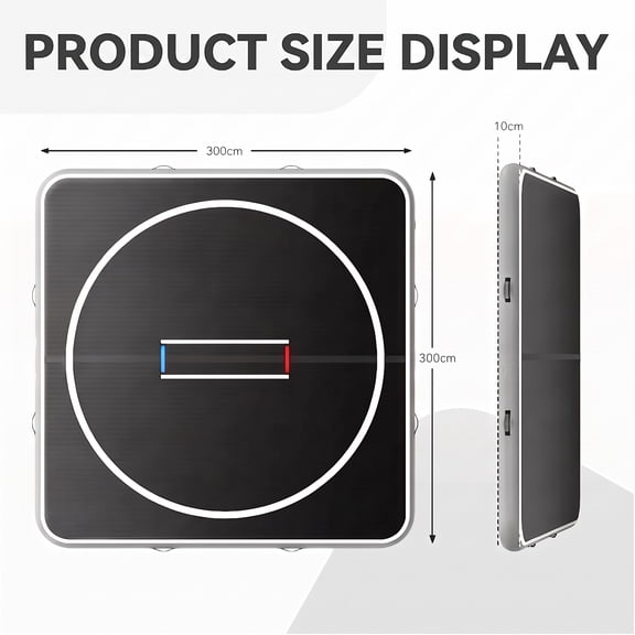 KeHot Inflatable Wrestling Boxing Mat 10ft x 10ft, with Electric Air Pump, Black