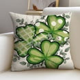 thumbnail image 1 of KCEHTA St Patricks Day Pillow Covers 18x18 Green Shamrock Pillow Case for Living Room Farmhouse Decor, 1 of 6