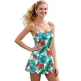 thumbnail image 1 of KEIAHUAN 2 Piece Golf Dresses Set for Womens Hibiscus Print Tennis Dress with Pocket Spaghetti Strap Golf Outfits with Shorts Moisture Wicking Backless Athletic Dresses Tropical Plumeria Small, 1 of 7