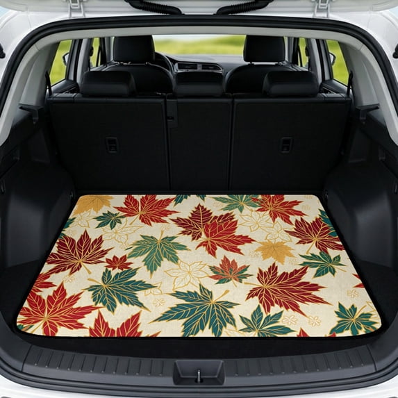 KEIAHUAN Autumn Maple Leaf Car Trunk Mat 29" x 39", Non-Slip Cargo Liner Full Protection Universal Fit for Most Cars