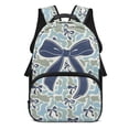 thumbnail image 1 of KEIAHUAN Blue Camo Bow School Backpack for Boys, 17 Inch Soft Breathable Back Panel Daypack,Large Capacity Fits 14 Inch Laptop, Adjustable Strap Bag for Girls Kids Middle School Commute, 1 of 7