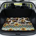 thumbnail image 1 of KEIAHUAN Cowhide Sunflower Aztec Car Trunk Mat 29" x 39", Universal Cargo Liner Anti-Scratch Vehicle Interior Accessories Fits for Most Cars and Pet Travel, 1 of 7