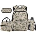 thumbnail image 1 of KEIAHUAN Fish Camo Backpack Set for Boys, 17 Inch Large Capacity School Backpack, 4pcs,Waterproof & Stain Resistant, for Students 10-12 Years, Back to School Supplies with Detachable Lunch Bag, 1 of 7