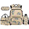 thumbnail image 1 of KEIAHUAN Pink Bow Fish School Backpack Set for Girls, Water Resistant & Durable, 17 Inch Large Capacity Student Backpack, 4pcs Kit, Back to School Gifts for Kids, Full Lunch Bag, Pencil Case, 1 of 7