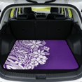 thumbnail image 1 of KEIAHUAN Purple Hibiscus Tribal Car Trunk Mat 29" x 39", Non Slip All Weather Cargo Liner Full Protection Universal Fit for Most Cars Suv Trucks, 1 of 6
