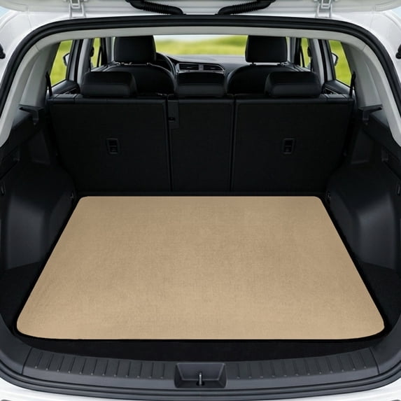 KEIAHUAN Solid Beige Dog Trunk Seat Cover 29" x 39", Anti Slip Car Trunk Protection Liner Fits for Most Cars SUV and Trucks