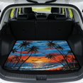thumbnail image 1 of KEIAHUAN Tropical Sunset Palm Tree Car Trunk Mat 29" x 39" Universal Scratchproof Cargo Liner, Non Slip Car Accessories Universal Fit for Most Sedans SUV, 1 of 6