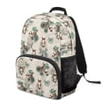 thumbnail image 1 of KEIAHUAN Western Horse Blue Bow Boys School Backpack, Polyester School Bag, Large Capacity 17 Inch Student Backpack Fits 14 Inch Laptop, Classified Storage Daypack for Girls Kids Daily School Use, 1 of 7