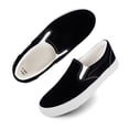 thumbnail image 1 of KEINDI Women’s Slip On Canvas Low Top Shoes Fashion Sneakers and Casual Loafers Flats Shoes For Women Black size 8, 1 of 7