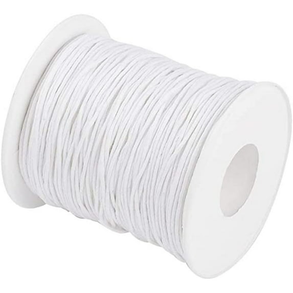 KEINXS 1 Roll 1mm Waxed Cotton Thread Beading Cord for Jewelry Making Leather Sewing Crafts Macrame Supplies 100 Yards Per Roll Spool.