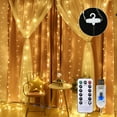 thumbnail image 1 of KEINXS 10 X 3FT 100LEDs Light Curtain Curtain Fairy Christmas Decorative Hanging Copper Wire Waterfall with 8 Modes Remote Control for Wedding Party Home, 1 of 7