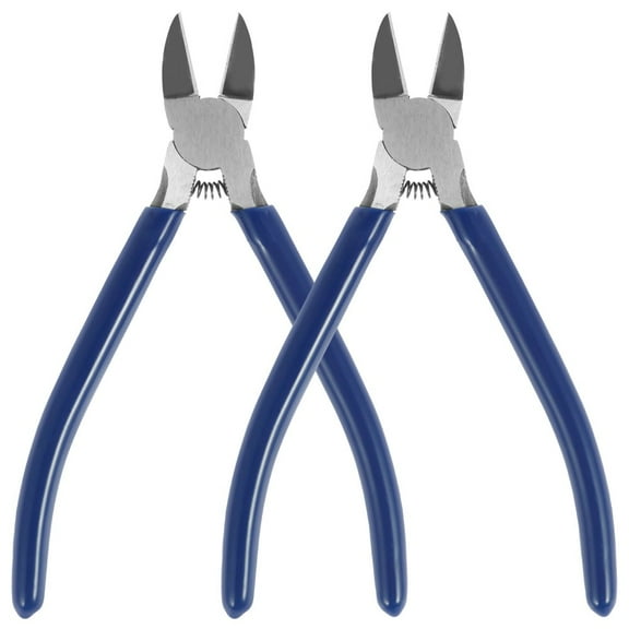 KEINXS 2PCS 6 inch Diagonal Cutting Plier Cutters Wire Flush Cutter Ultra Sharp Powerful Side Cutter Clippers with Longer Flush Cutting Edge for Crafting  Floral  Electrical wire Cut Need