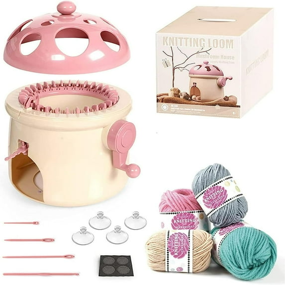 KEINXS 32 Needles Knitting Machine Smart Weaving Loom Knitting Machines DIY Knitting Board Rotating Double Loom for Adults and Kids
