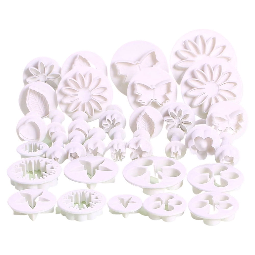 Markeny 33-Piece Fondant Embossing Mold Set – Flower & Shape Cutters For Cake Decorating, Cookies, Clay Crafts