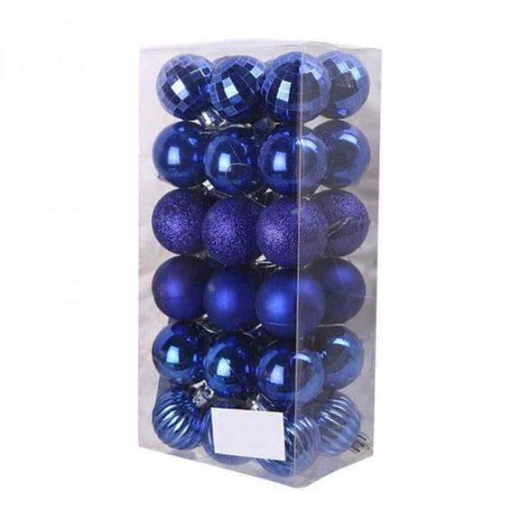 KEINXS 36Pcs/set 4cm Christmas  Tree Ball Bauble Hanging Home Party Ornament Home Decorations For Christmas Новый Год Navidad Navy Blue