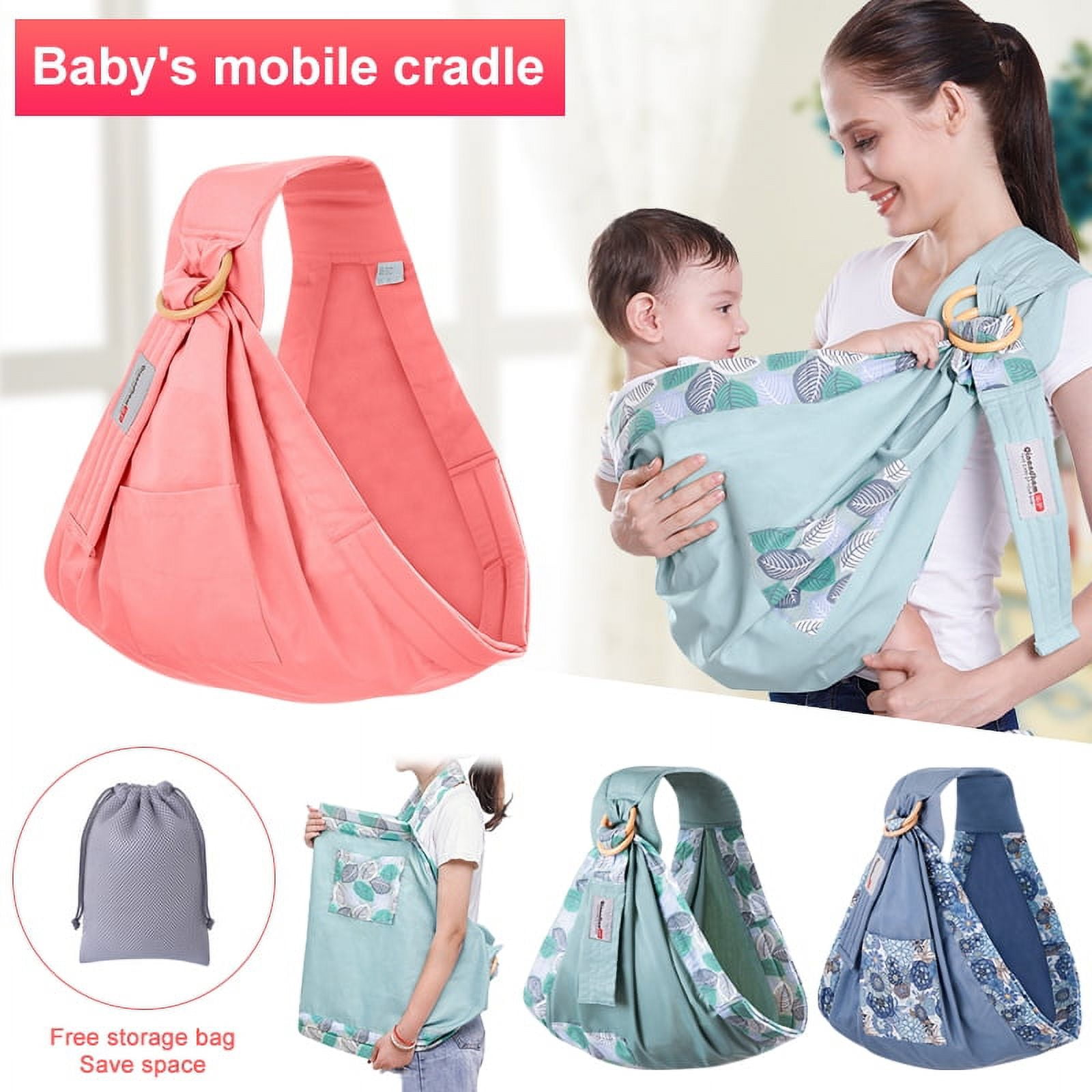 KEINXS 4 in 1 Baby Wrap Ergo Carrier Sling , Infant Breathable Cuddle