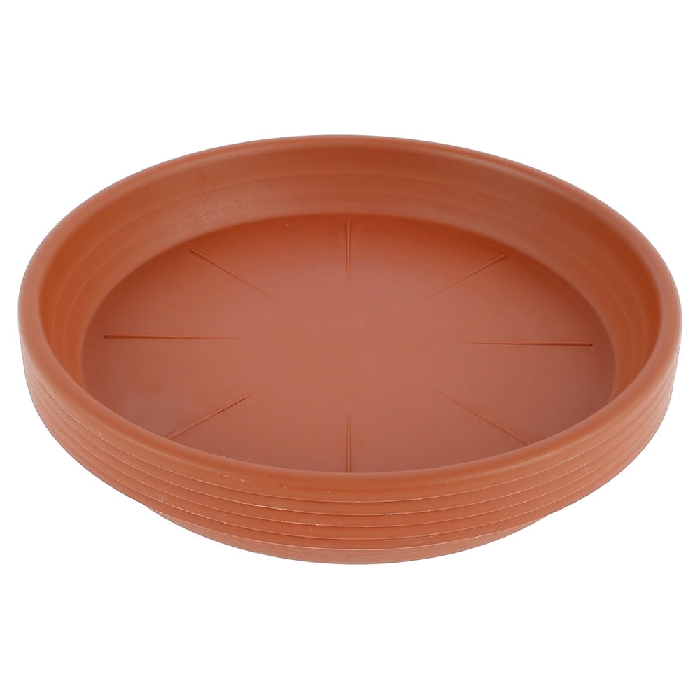 5-Pack Labwork 12" Plastic Clear Saucers – Sturdy Reusable Plant Drip Trays
