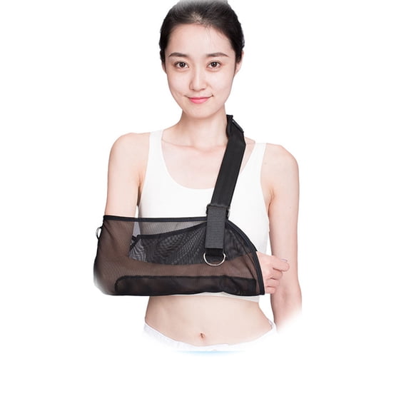 KEINXS Arm Sling for Shoulder Injury - Mesh Brace for Torn Rotator Cuff - Right/Left Support for Men & Women - Adjustable Immobilizer for Shower - Stabilizes Elbow, Wrist, Thumb Injuries, Dislocation