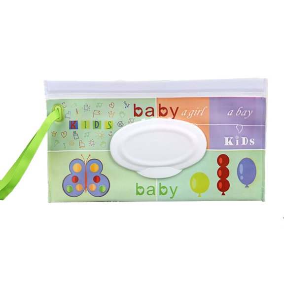 KEINXS Baby Care Wet Wipe Box Eco-Friendly Wet Tissue Case Cleaning Wipes Container Case Portable Wet Wipe Bag