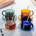 thumbnail image 1 of KEINXS CLEARANCE! 300Ml Colored Glass Cup Tea Juice Milk Whiskey Glass Mug Heat-Resistant Wine Beer Espresso Coffee Cup Drinkware without Spoon, 1 of 5