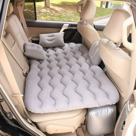 KEINXS Car Air Mattress Removable Backseat Air Bed with Air-Pump Portable Car Travel Bed with Pillows Fits Most Car Models for Travel Hiking Camping Trip & Outdoor Activities