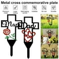 thumbnail image 1 of KEINXS Cemetery Memorial Cross Stake Memorial Cross for Grave Garden Stake for Mom Dad Rustproof Metal Cross Grave Markers Memorial Cemetery Grave Stake for Grave Plaque Yard, 1 of 8