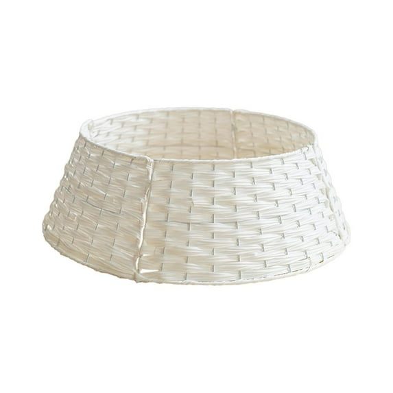 KEINXS Christmas Tree Basket Christmas Tree Collar Wicker for Artificial Trees Christmas Tree Stand Base ,Natural Woven,Farmhouse Christmas Tree Collar