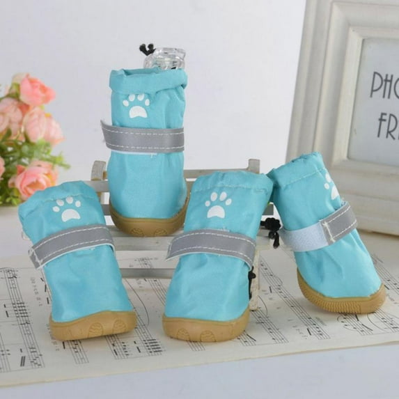KEINXS Clearance Sale 4Pcs/Set Winter Dog Shoes For Small Dogs Wear-resistant Puppy Pet Shoes Reflective Dog Snow Boots Chihuahua Yorkie Teddy Shoes
