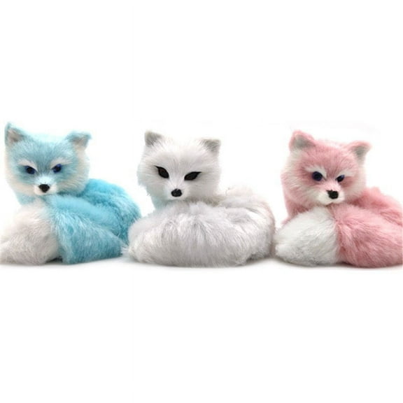 KEINXS Cute simulation fox for home decoration imitating fox animal model toys
