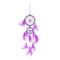thumbnail image 1 of KEINXS Double Ring Purple Feather Dream Catcher Wall Hanging Home Car Decor Craft, 1 of 6