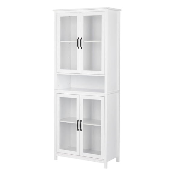 KEINXS FCH white MDF spray paint upper two middle shelves lower two bookcases American country style 1pc N