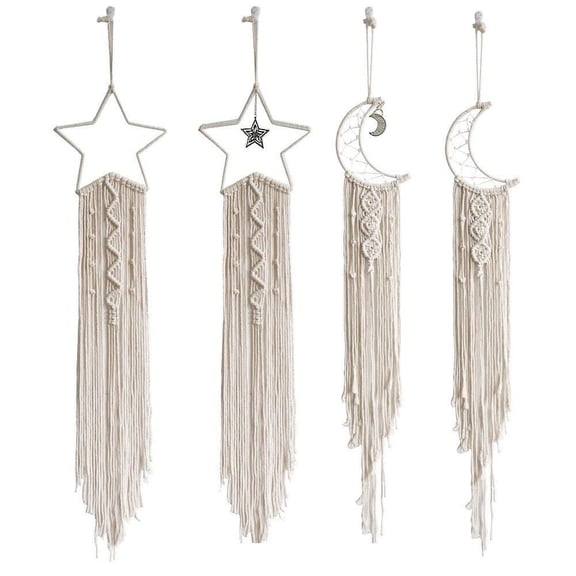 KEINXS Hand-woven moon dream catcher wall decoration pendant creative home wall hanging room wall decoration