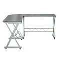 thumbnail image 1 of KEINXS L-shaped wooden computer desk---black, 1 of 5