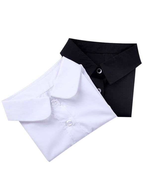 Lady's Fake Collar Half Shirt Blouse Detachable False Collar OL Joker Shirt Decorative Collar Collar Cuff Cotton Choker Tie False Lapel Point