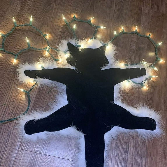 KEINXS Light Up Fried Cat Rug Aunt Bethany’s Fried Pussycat Rug from National Lampoon’s Funny Christmas Lights Decoration Gift for Family Friends(Colour)