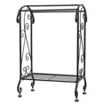 thumbnail image 1 of KEINXS Metal Free Standing Towel Rack Stand with Shelf, Black, 1 of 4