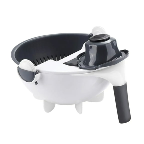 KEINXS Multi-functional 8 in 1 vegetable slicer household potato chip slicer radish grater Kitchen Tools scraping, draining, shredding, slices, hand guards Vegetable Cutter