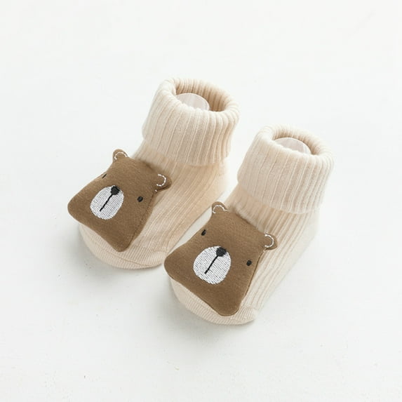 KEINXS Newborn Baby Autumn Spring Winter Soft Cotton Girls Socks Cartoon Animal Infant Baby Boy Anti Slip Floor Socks